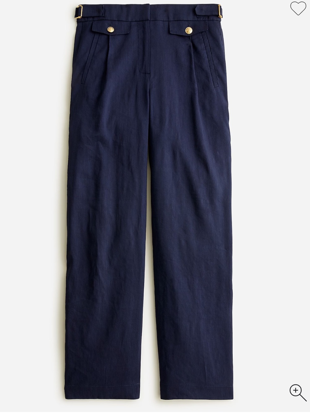 NWOT J. Crew Collection side-tab trouser in Italian linen blend